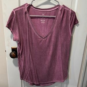 Purple V Neck Shirt